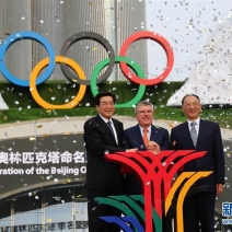 北京奥林匹克塔命名暨奥运五环标志落成仪式